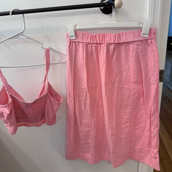 Skirt and crop top set . Pink . Size M - Picture 5 of 8